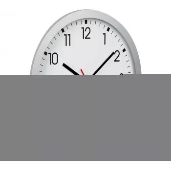TFA 60.3522.02 Reloj de pared radiocontrolado plateado