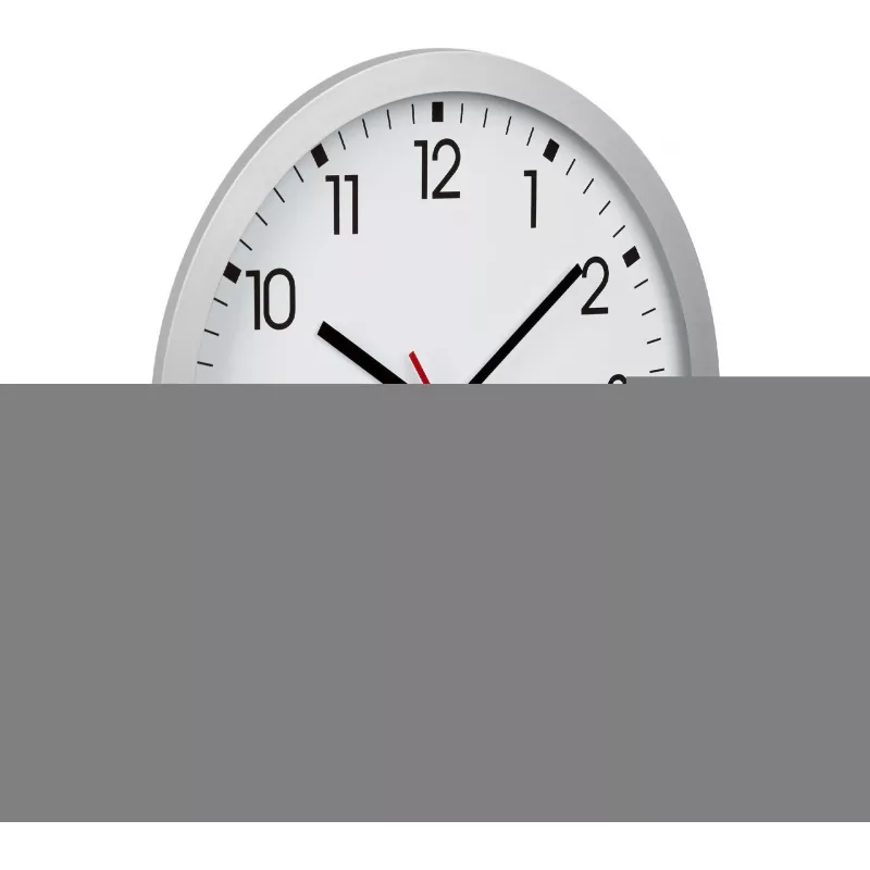 TFA 60.3522.02 Reloj de pared radiocontrolado plateado