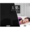 TFA 60.4508 Reloj de pared radiocontrolado, marco plateado, esfera blanca, 30 cm de diámetro, segundero continuo