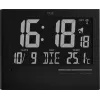 TFA 60.4508 Reloj de pared radiocontrolado, marco plateado, esfera blanca, 30 cm de diámetro, segundero continuo