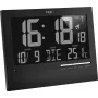 TFA 60.4508 Reloj de pared radiocontrolado, marco plateado, esfera blanca, 30 cm de diámetro, segundero continuo