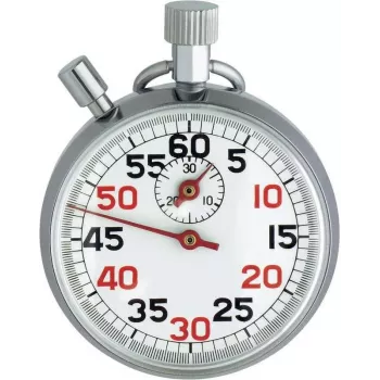 TFA Dostmann 38.1022 Temporizador de cocina mecánico Plata-Blanco