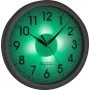 TFA Dostmann 60.3519.02 Reloj de pared radiocontrolado Corona, marco de aluminio plateado, esfera blanca, 300 mm 60.010363