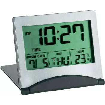 TFA Dostmann 98.1054 Despertador de cuarzo plateado