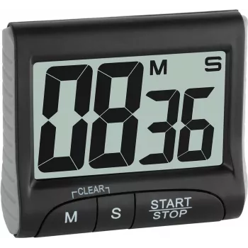 TFA Dostmann Temporizador y cronómetro digital de cocina - Negro - 99 min - Plástico - LCD - Magnético (38.2021.01)