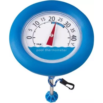 TFA Dostmann Poolwatch Termómetro analógico de piscina, 40.2007, Termómetro flotante para piscinas y estanques