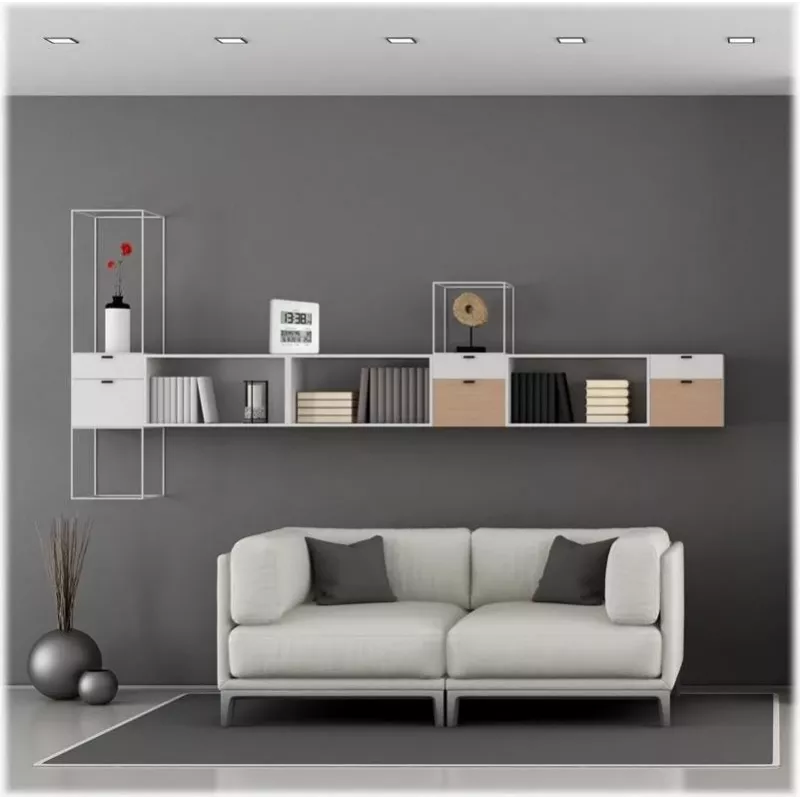 TFA Dostmann Time Line reloj de mesa digital blanco cuadrado (60.4509.02)
