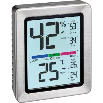 TFA EXACTO termohigrómetro digital plata (30.5047.54)
