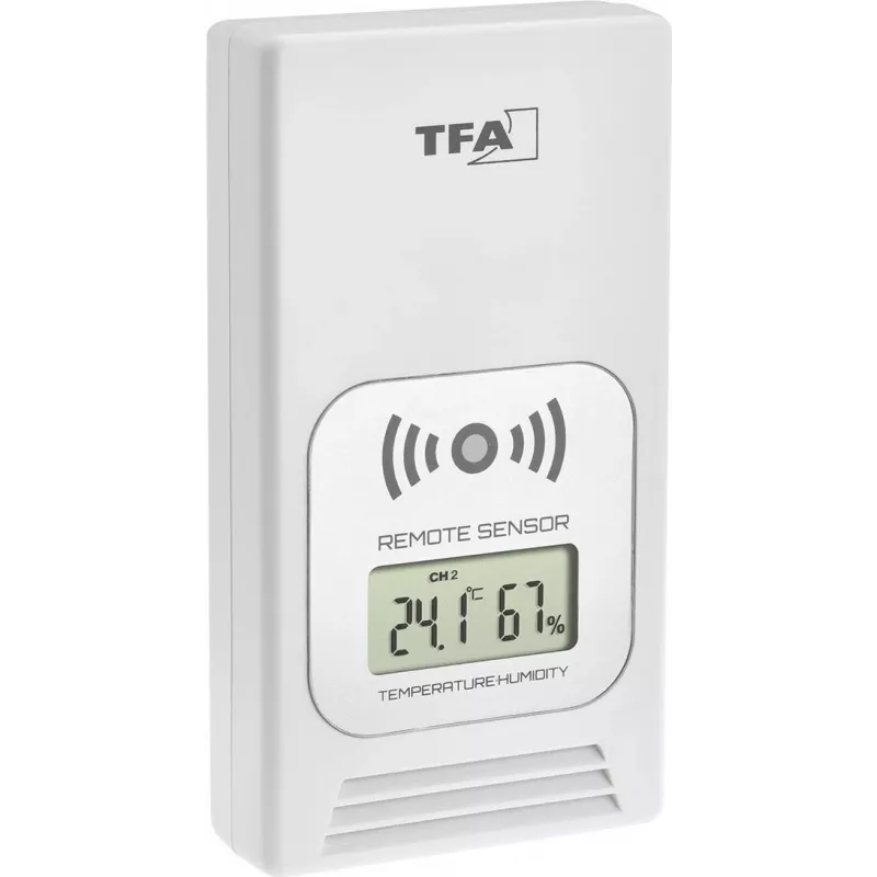 TFA LIFE Estación meteorológica radiocontrolada con termómetro interior/exterior e higrómetro, negro/plata