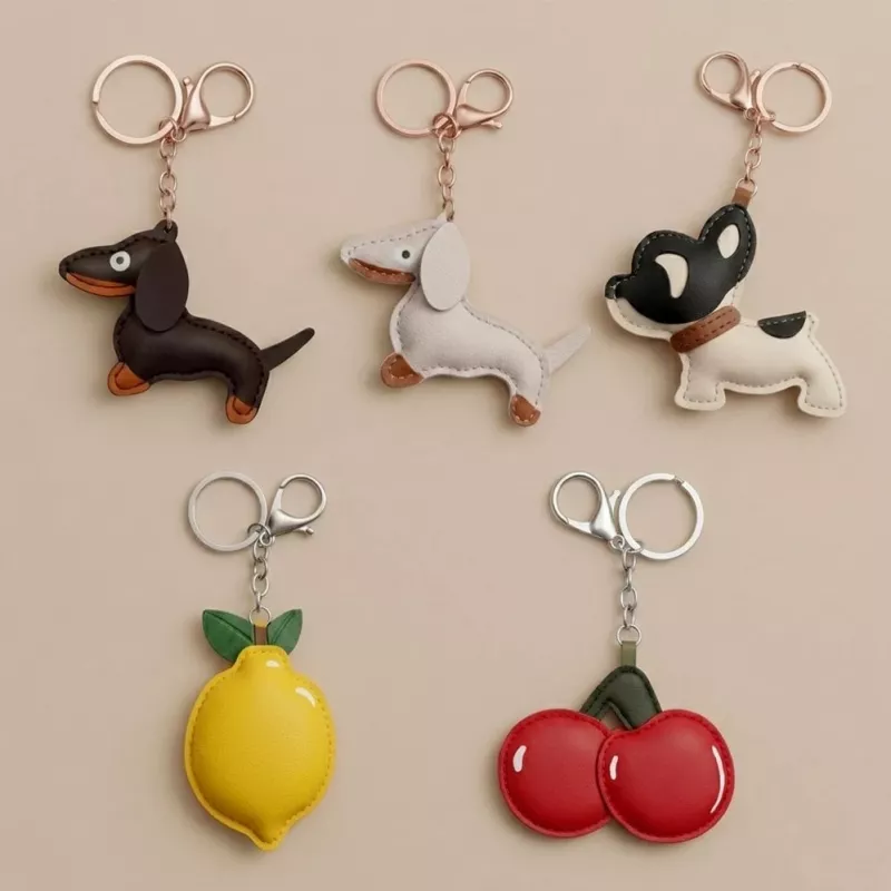 TFO Cadena universal para móvil con motivo de perro salchicha, marrón, 150 cm, banda cruzada ajustable con parche de anclaje