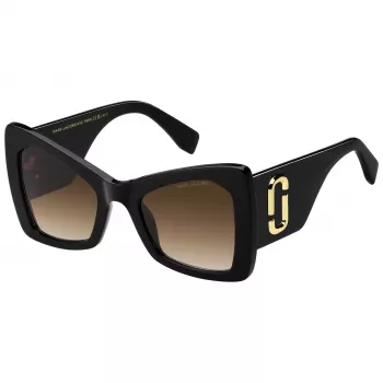 THE MARC JACOBS MARC761S807 Gafas de sol de mujer ojo de gato Negro acetato Gris degradado lente 52mm