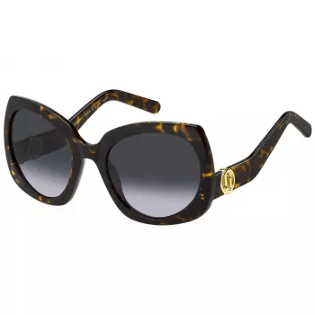 THE MARC JACOBS Gafas de sol mujer MARC808S086 - Montura de acetato negra, lentes grises degradadas, 57 mm