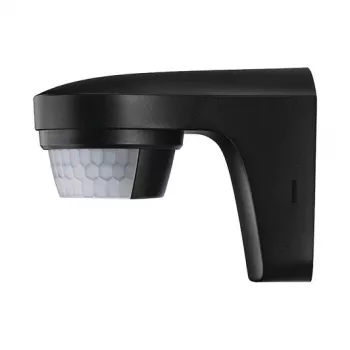THEBEN theLuxa S180 BK Detector de movimiento PIR – ángulo de detección 180°, alcance 12 m, montaje en pared, Negro