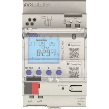 Theben TR 648 top3 RC KNX Reloj programador anual, 2 canales, carril DIN, 16 A, GPS, astro, 800 programas 6489130