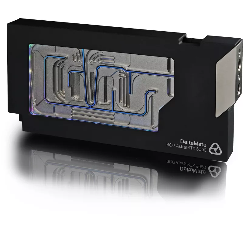 Thermal Grizzly DeltaMate Bloque de agua para GPU para Astral RTX 5090, ARGB, con backplate - acrílico, negro