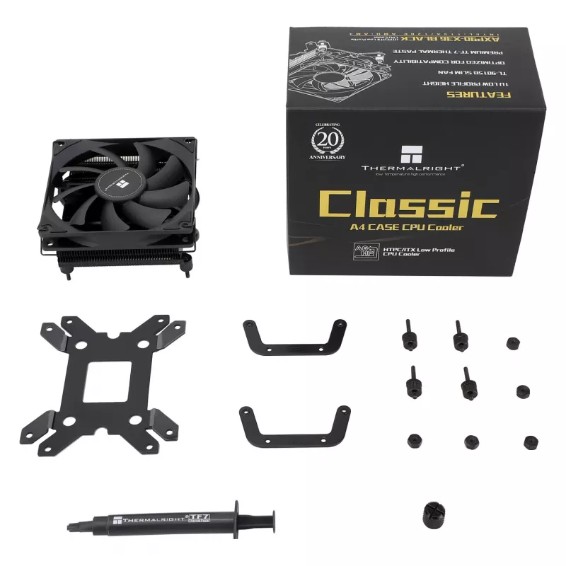 Thermalright AXP90-X36 Black disipador de aire para CPU ITX, 92 mm, Intel LGA115x/1200/1700 y AMD AM4