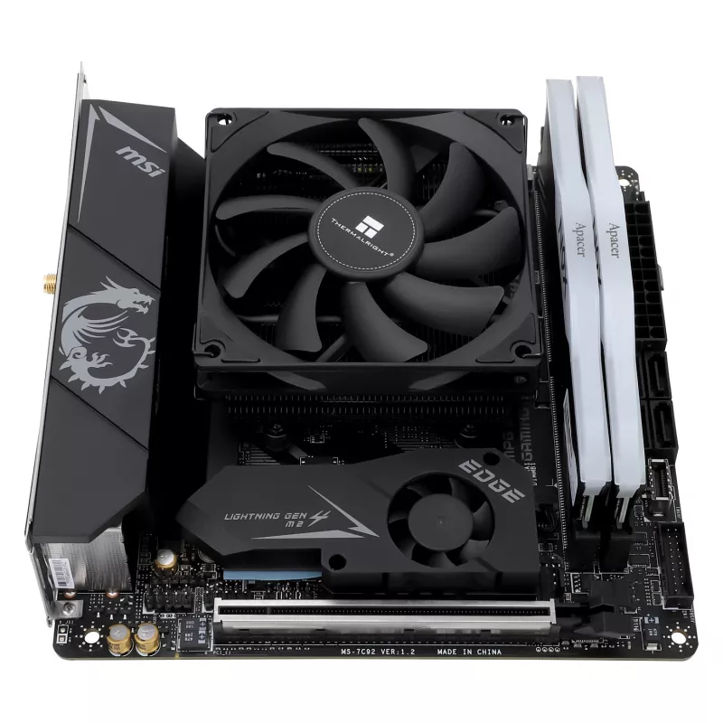 Thermalright AXP90-X36 Black disipador de aire para CPU ITX, 92 mm, Intel LGA115x/1200/1700 y AMD AM4