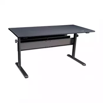 Thermaltake Level 20 Battle Station Gaming Desk – Estructura de acero en Z, superficie de MDF con fibra de carbono, capacidad 100kg, negra