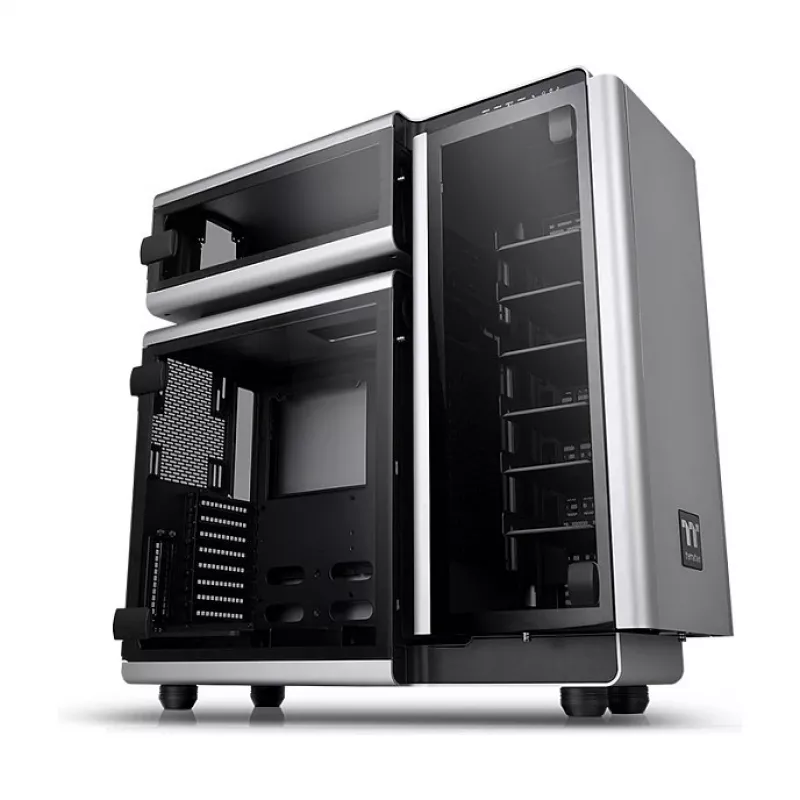 Caja Full Tower Thermaltake Level 20 Tempered Glass Edition, Gris/Negro, ventilador ARGB
