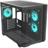 Thermaltake Vision 330 CR ARGB SE Edition Caja semitorre, Negro, 3x paneles de cristal templado, 3x ventiladores CT140 ARGB