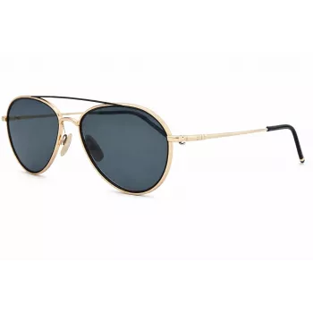 Gafas de sol unisex aviador Thom Browne TB109ATGLDBLK montura de titanio lentes verde oscuro 53/20/141 mm