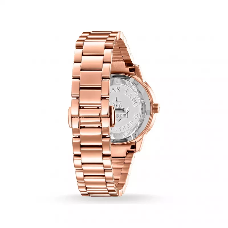 Reloj THOMAS SABO mujer WA02152652093 33mm malla de acero inoxidable oro rosa