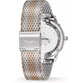 THOMAS SABO Reloj para mujer WA02732832013 - Cuarzo, acero inoxidable, esfera plateada