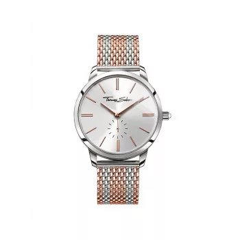 THOMAS SABO Reloj para mujer WA02732832013 - Cuarzo, acero inoxidable, esfera plateada