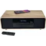 Thomson MIC300IBT Microcadena Hi-Fi de 60W con Bluetooth, CD, radio FM, USB, carga inalámbrica Qi - negro/madera TH388657
