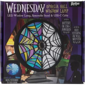Lámpara de ventana ThumbsUP! - Wednesday - Ophelia Hall - Luz decorativa de siluetas LED - a pilas - Negro