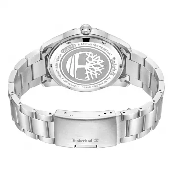 Timberland reloj de hombre analógico de cuarzo TDWGG0030001 45mm caja de acero inoxidable correa de piel marrón