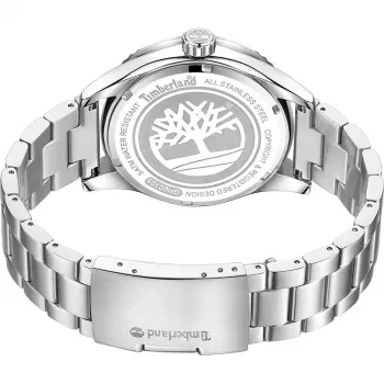 Timberland reloj de hombre analógico de cuarzo TDWGH0010503 46mm caja de acero inoxidable correa de piel marrón esfera azul