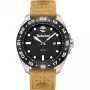 Timberland reloj de hombre analógico de cuarzo Henniker II 44mm caja de acero inoxidable correa de piel marrón TDWGB0029401