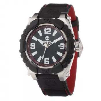 Timberland Reloj hombre Henniker II analógico de cuarzo 45mm esfera azul correa de piel marrón 13321JS-12PNN