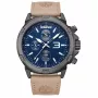 Timberland Reloj de hombre Henniker II de cuarzo analógico TDWGF9002902 46 mm Esfera azul Correa de piel marrón