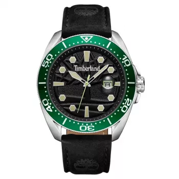 Timberland Reloj de hombre Henniker analógico de cuarzo TDWGB2230603 44mm negro acero inoxidable piel