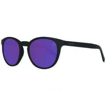 Timberland Hombre TB9128-5305D Gafas de sol rectangulares - Montura negra mate, lentes verdes, 53 mm