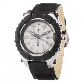 TIMBERLAND reloj hombre Henniker II 133317JS11NNN 45mm caja de acero inoxidable esfera negra correa de piel marrón cuarzo