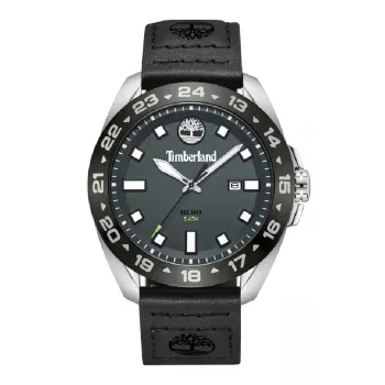 TIMBERLAND Reloj de hombre TDWGB0029402 Henniker II 44mm correa de piel marrón esfera negra cuarzo