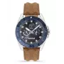 Timberland Reloj para hombre TDWGF2200903 45mm acero inoxidable piel marrón
