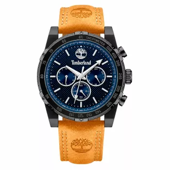 Timberland Reloj hombre TDWGF2230406M 46mm acero inoxidable esfera azul correa de piel marrón