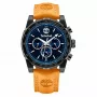 Timberland Reloj hombre TDWGF2230406M 46mm acero inoxidable esfera azul correa de piel marrón