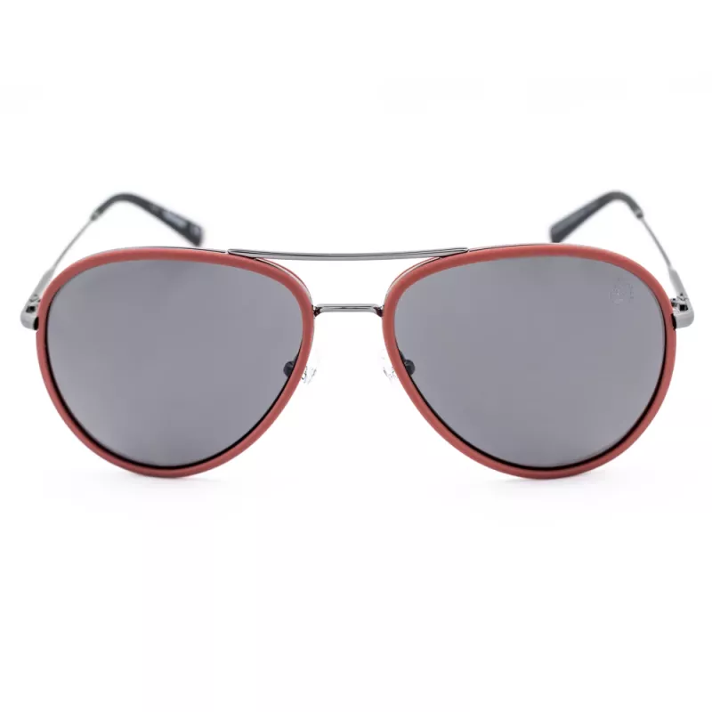 TIMBERLAND Gafas de sol unisex TB9118-6068D - Montura rectangular Havana polarizada lentes marrones