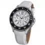 TIME FORCE mujer TF3300L02 40mm reloj analógico de cuarzo correa de piel blanca