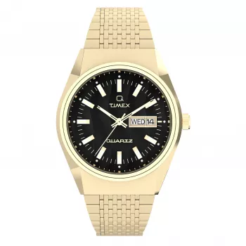 Reloj para hombre Timex Expedition North Field Post Solar 42mm - esfera negra, correa de piel marrón, cuarzo solar
