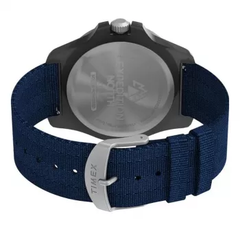 TIMEX reloj hombre Expedition North Field Post Solar TW2V40300 – 46 mm acero inoxidable, esfera verde, correa de piel marrón, cuarzo solar
