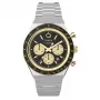 Timex Hombre TW2W64200 Reloj de cuarzo con correa de piel marrón y esfera negra, 40mm