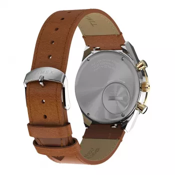 Timex TW2W64400 Reloj de campo hombre 42mm esfera negra correa de piel marrón