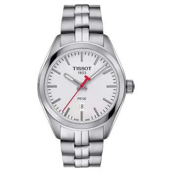 TISSOT T-Classic PR 100 Reloj de mujer 33mm Acero inoxidable Esfera plateada