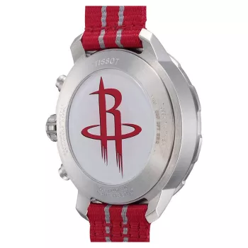 TISSOT T-Sport Chrono XL Classic reloj hombre 42mm esfera plateada correa textil azul cronógrafo cuarzo suizo T09541717037